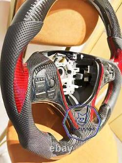 VIN'S CARBON FIBER Steering Wheel FOR Acura TLX RED LINE/BK LEATHER 2015 2020Y