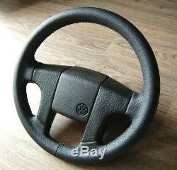 Vw Golf Mk2 Gti Passat B3 Corrado Leather Steering Wheel Black New 191419091ah