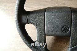 Vw Golf Mk2 Gti Passat B3 Corrado Leather Steering Wheel Black New 191419091ah