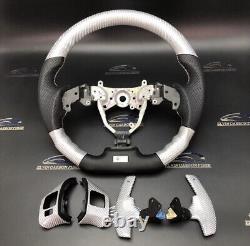 White carbon fiber steering wheel + paddle shifters+Cover for 2008 Lexus ISF