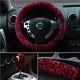 Winter Multi-colors Leopard Printed Plush Car Steering Wheel Cover 15