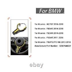 Yellow Carbon Fiber Steering Wheel Trim For BMW M2 F87 M3 F80 M4 F82 M6 F12 F06