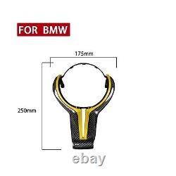 Yellow Carbon Fiber Steering Wheel Trim For BMW M2 F87 M3 F80 M4 F82 M6 F12 F06