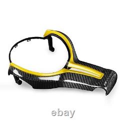 Yellow Carbon Fiber Steering Wheel Trim For BMW M2 F87 M3 F80 M4 F82 M6 F12 F06