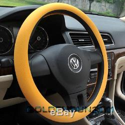 Yellow Soft Silicon Skidproof Odorless Universal Car Auto Steering Wheel Cover